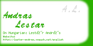 andras lestar business card